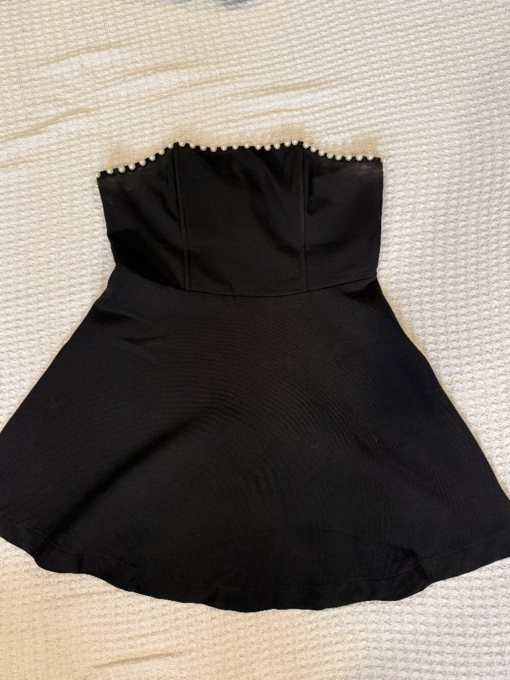 Altar'd State - Size L - Black mini dress with white pearl accents